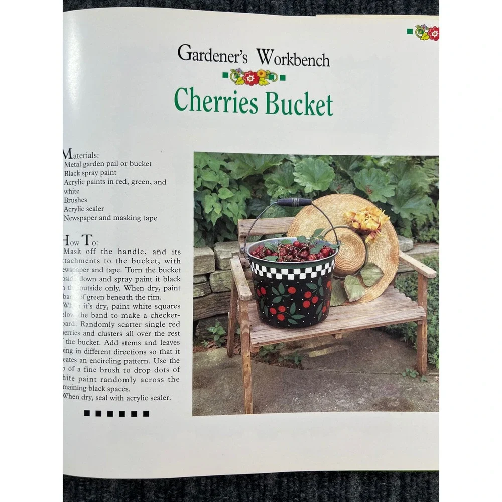 Vtg 90s MARY ENGELBREIT Outdoor Companion Book Hardcover Gardening Cozy DIY 1996